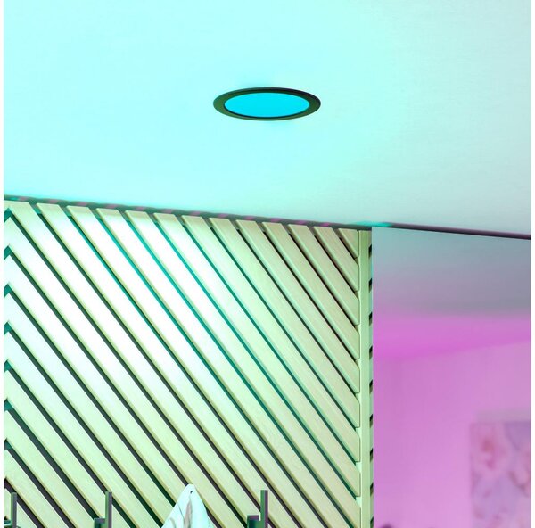 Eglo 901427-LED RGBW St. kou. pod. svít. FUEVA-Z LED/9,5W/230V 16,8cm IP44 černá