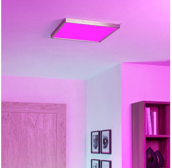Eglo 901422-LED RGBW Stm. kou. st. sv. FUEVA-Z LED/17,8W/230V 39x39cm IP44 chrom