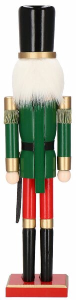 Louskáček - Voják s šavlí 60 cm, zeleno-červený