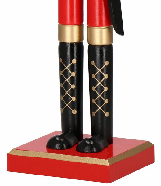 Louskáček - Voják s šavlí 60 cm, zeleno-červený