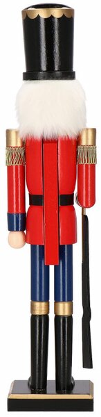 Louskáček - Voják se zbraní 61 cm, modro-červený