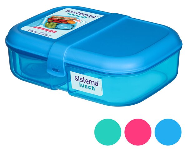 Sistema Krabička na svačinu Ribbon Lunch s vložkou a kelímkem 1,1l Barva: růžová