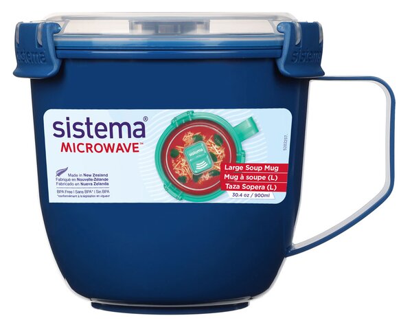 Sistema Hrnek na polévku do mikrovlnné trouby 900 ml Barva: ocean blue