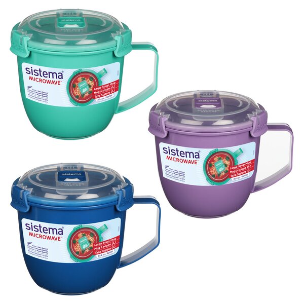 Sistema Hrnek na polévku do mikrovlnné trouby 900 ml Barva: ocean blue