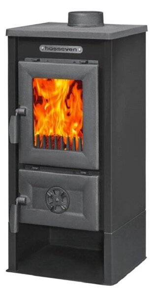 Hosseven, krbová kamna na TP 9008 maxi erná, 7,09 kW, prmr 130 mm