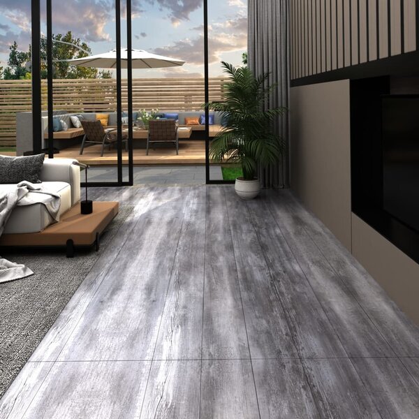 Samolepicí podlahová krytina PVC 5,21 m² 2 mm matné šedé dřevo