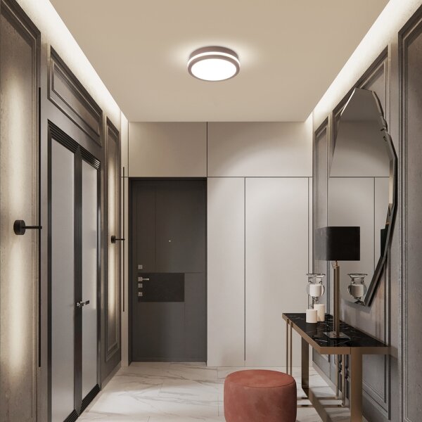 Brilagi - LED Venkovní stropní svítidlo BENE LED/18W/230V pr. 21,5 cm hnědá IP54