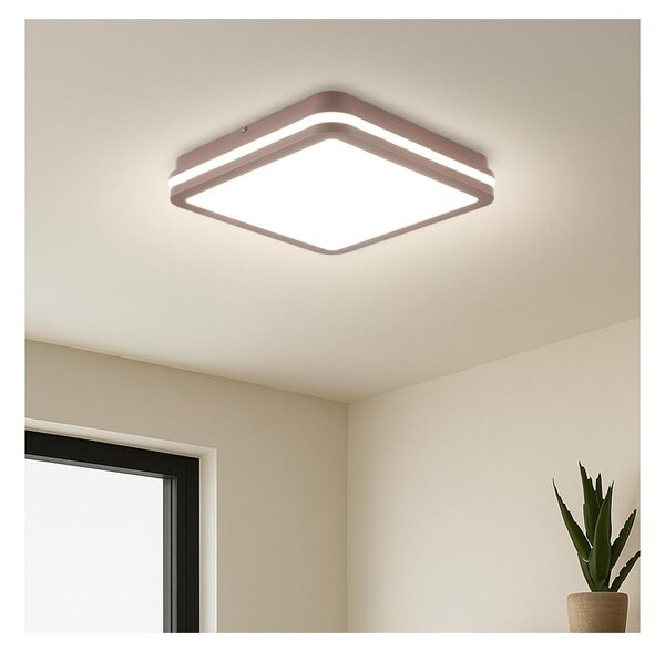 Brilagi -LED Venkovní stropní svítidlo BENE LED/24W/230V 26x26 cm hnědá IP54