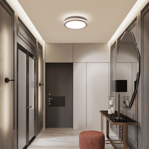 Brilagi - LED Venkovní stropní svítidlo BENE LED/24W/230V pr. 26 cm hnědá IP54