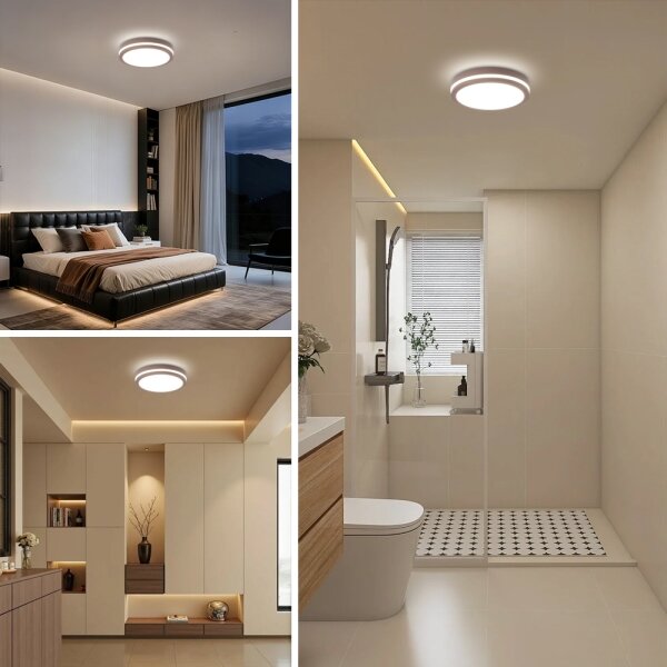 Brilagi - LED Venkovní svítidlo se senz. BENE LED/24W/230V pr. 26 cm hnědá IP54