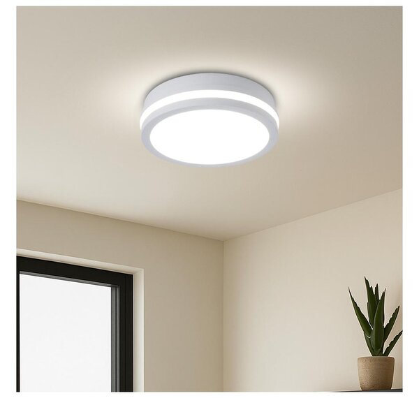 BRILAGI - LED Venkovní svítidlo se senz. BENE LED/18W/230V pr. 21,5 cm bílá IP54