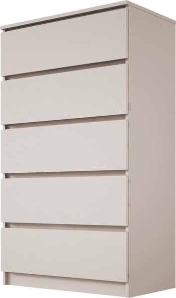 Komoda, 5 zásuvek, kamír, 125 x 70 x 39 cm