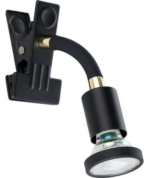 Eglo 300914 - LED Lampa s klipem PARRINI 1xGU10/4,5W/230V černá