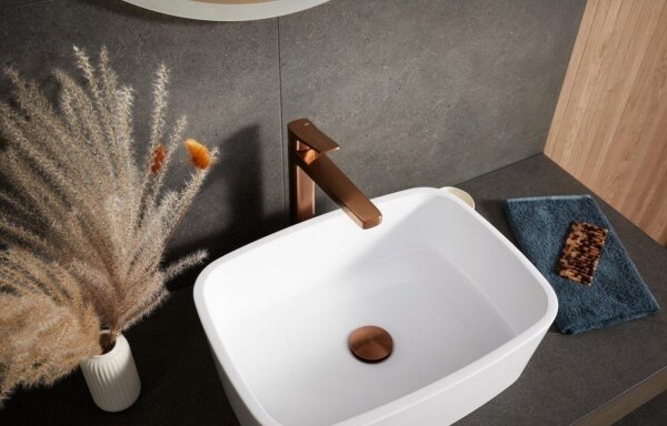 KFA Armatura 4522-712-34 - Umyvadlová baterie + výpusť MALAGA 30,3 cm rose gold