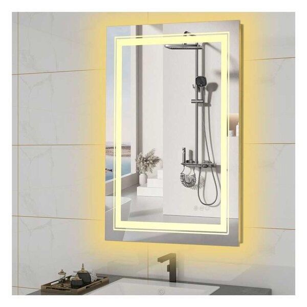 Zrcadlo Chiaro s LED osvětlením, stříbrná