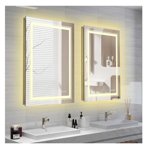 Zrcadlo Chiaro s LED osvětlením, stříbrná