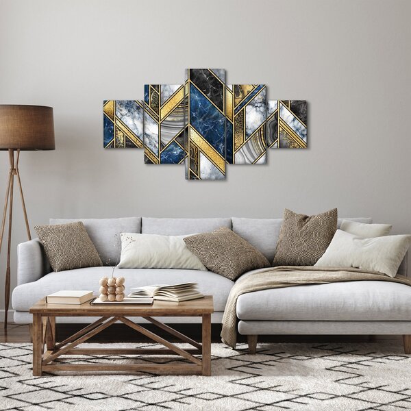 Obraz umělecké abstrakce (125x70 cm)