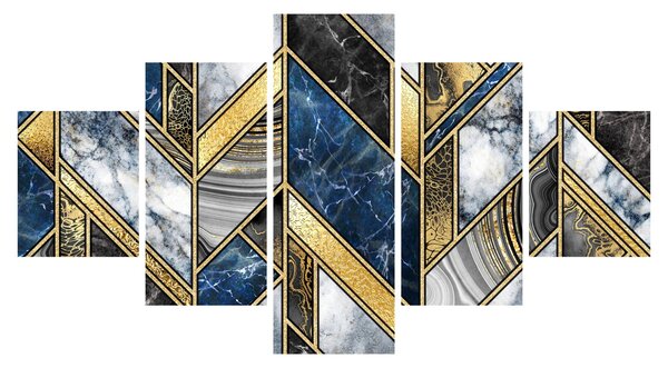 Obraz umělecké abstrakce (125x70 cm)