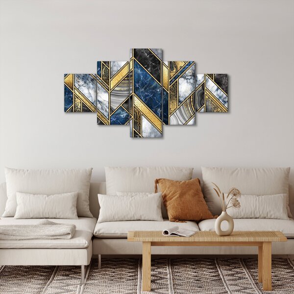 Obraz umělecké abstrakce (125x70 cm)