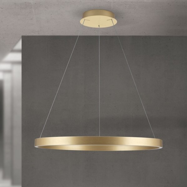 Orion- LED Stm. lustr na lanku KOLK LED/80W/230V 2700/3000/4000K pr. 80 cm zlatá