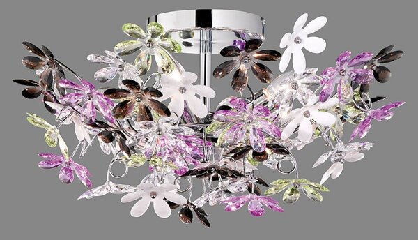 TRIO Reality R60014017 Flower stropní svítidlo 4xE14 chrom