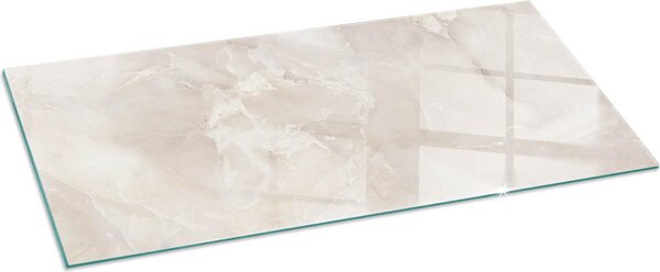 Sklenná podlahová deska 125x50 cm - Krbová deska sklenná - Krbová deska sklenná - Ochranné sklo - Ochranná deska proti jiskrám - Sklenná podlahová deska neholavá - Tepelná ochrana podlahy ze skla - Vzor z pírodního mramoru