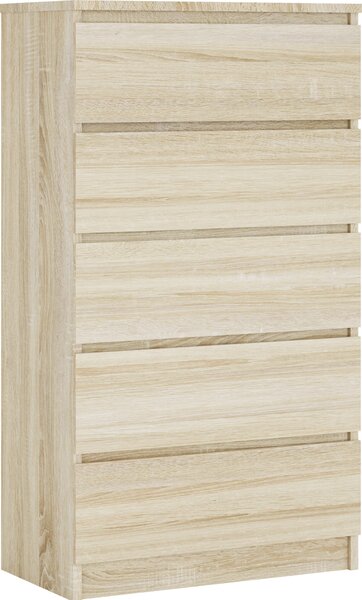 Komoda 70 cm - s 5 zásuvkami v dubu Sonoma / Rzné barvy a velikosti