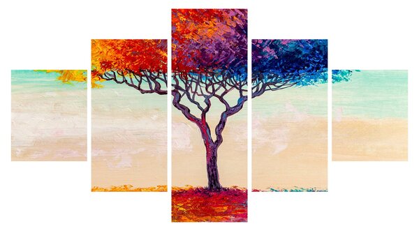 Obraz malovaného stromu (125x70 cm)