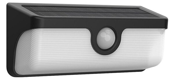 LED Solární nástěnné svítidlo se senzorem LINK LED/5W/3,7V 2000 mAh IP65 černá