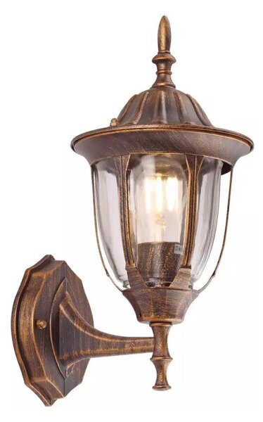 Venkovní nástěnné svítidlo MANOEL 1xE27/15W/230V IP44 bronz patina
