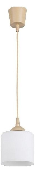 Brilagi - LED Lustr na lanku RETRO GLASS 1xE27/60W/230V pr. 10 cm béžová/bílá