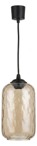 Brilagi - LED Lustr na lanku R GLASS 1xE27/60W/230V pr. 14 cm černá/kouř hnědá