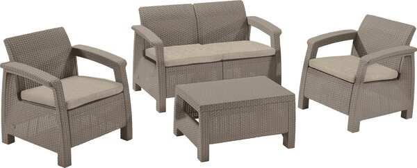 KETER Corfu Souprava Zahradního Nábytku Cappuccino 227640