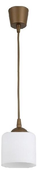 Brilagi - LED Lustr na lanku RETRO GLASS 1xE27/60W/230V pr. 10 cm hnědá/bílá