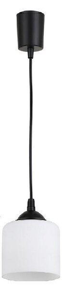 Brilagi - LED Lustr na lanku RETRO GLASS 1xE27/60W/230V pr. 14 cm černá/bílá