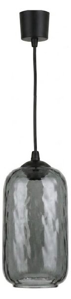 Brilagi - LED Lustr na lanku R GLASS 1xE27/60W/230V pr. 14 cm černá/kouř šedá