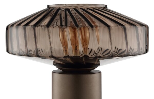 Brilliant - Stolní lampa LYN 1xE27/20W/230V hnědá/kouřová hnědá