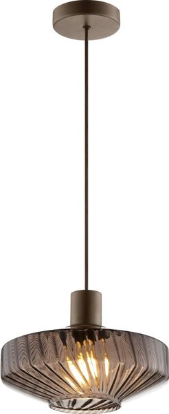 Brilliant - Lustr na lanku LYN 1xE27/20W/230V pr. 28 cm hnědá/kouřová hnědá