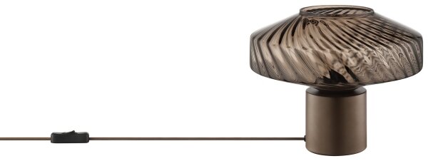 Brilliant - Stolní lampa LYN 1xE27/20W/230V hnědá/kouřová hnědá
