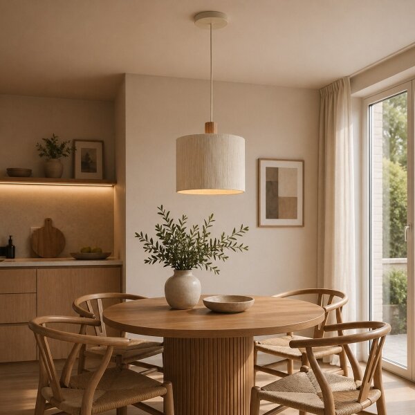 Brilliant - Lustr na lanku ARLO 1xE27/20W/230V pr. 35 cm krémová