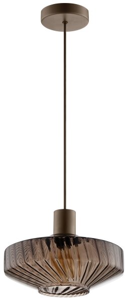Brilliant - Lustr na lanku LYN 1xE27/20W/230V pr. 28 cm hnědá/kouřová hnědá