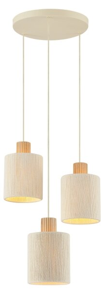 Brilliant - Lustr na lanku ARLO 3xE27/20W/230V pr. 40 cm krémová
