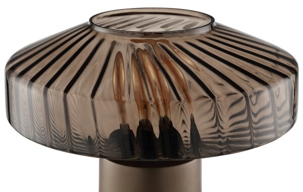 Brilliant - Stolní lampa LYN 1xE27/20W/230V hnědá/kouřová hnědá