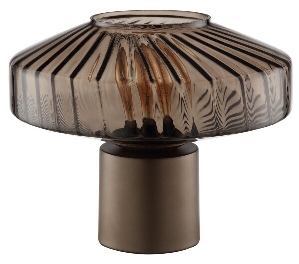 Brilliant - Stolní lampa LYN 1xE27/20W/230V hnědá/kouřová hnědá