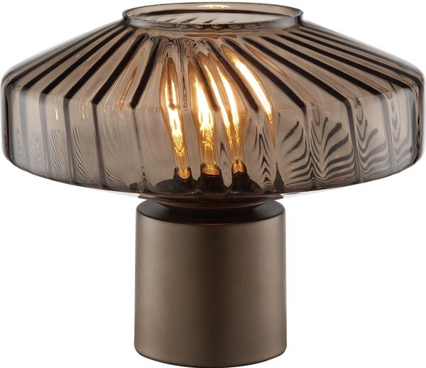Brilliant - Stolní lampa LYN 1xE27/20W/230V hnědá/kouřová hnědá
