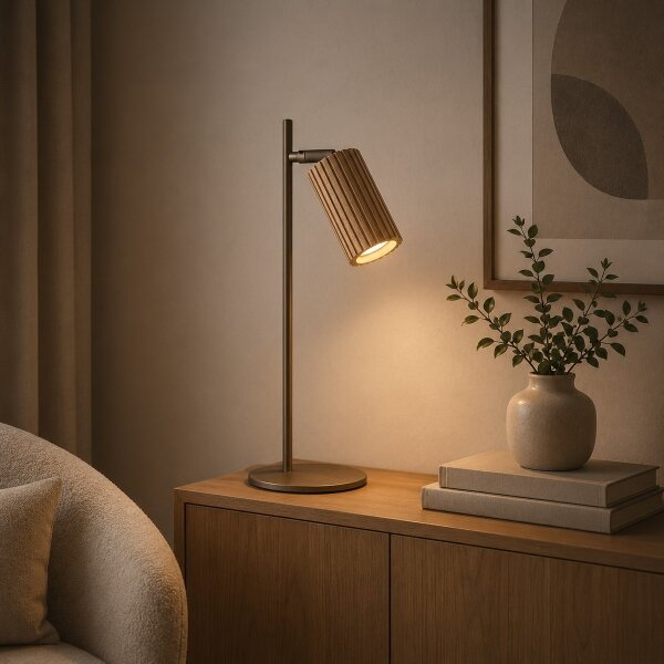 Brilliant - Stolní lampa LAKEWOOD 1xGU10/10W/230V hnědá