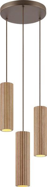 Brilliant - Lustr na lanku LAKEWOOD 3xGU10/10W/230V pr. 28 cm hnědá