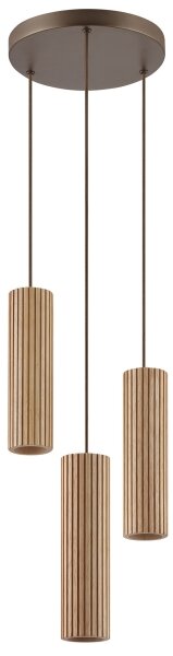Brilliant - Lustr na lanku LAKEWOOD 3xGU10/10W/230V pr. 28 cm hnědá