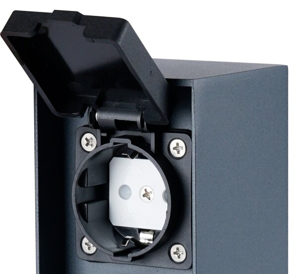 BRILAGI - Venkovní zásuvkový sloupek PILLAR 2Z SCHUKO 230V IP44 antracit