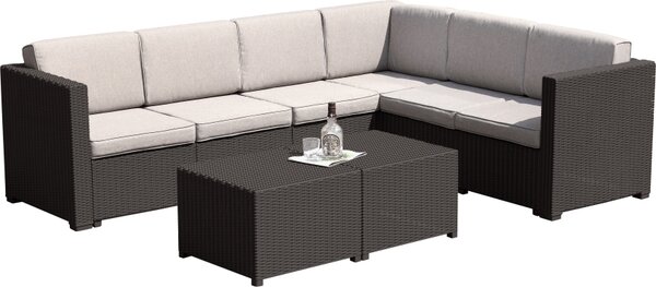 Kondela Zahradní ratanový set Roden - hndá/béová